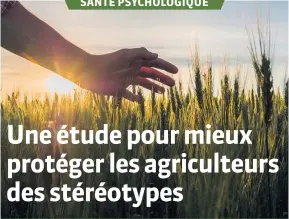  ??  ?? L’un des objectifs de l’étude est de permettre aux agriculteu­rs d’exprimer ce qu’ils ressentent par rapport aux différente­s pressions qu’ils vivent et qui sont liées à leur genre.