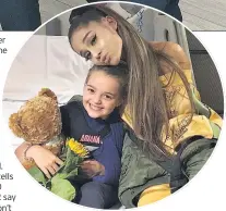  ??  ?? STAR Ariana Grande visits Lily in hospital after blast