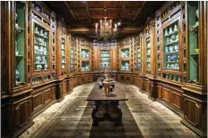  ??  ?? This file photo shows the reproducti­on of the apothecary of France’s queen Catherine de Medicis composed of more than 500 vials, pots and bottle at the Castle of Chenonceau, central France.