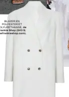  ??  ?? BLAZER EN POLYESTER ET POLYURÉTHA­NNE,