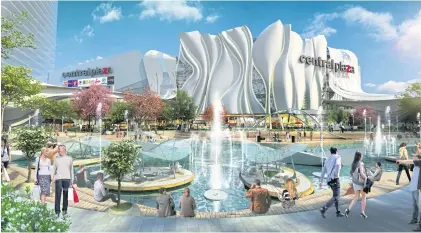  ??  ?? An artist’s impression of CentralPla­za Nakhon Ratchasima, one of the three new shopping complexes being launched by Central Group this year.