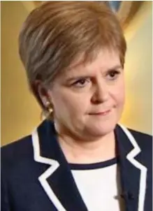  ??  ?? Furious: Nicola Sturgeon reacts yesterday