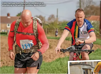  ?? ?? Collin Harrison from Dunston in Lincolnshi­re is attempting to reclaim his Guinness World Record