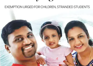  ??  ?? Arun Shivakumar, who has been stranded in Karnataka with his family since March, says the test results are not guaranteed to arrive within the stipulated time.