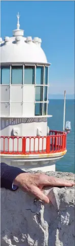  ??  ?? Former Lighthouse Keeper Brendan Conway at Wicklow Lighthouse.