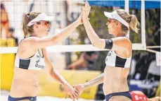  ?? FOTO: ALEJANDRO GUTIÉRREZ MORA/FIVB ?? Julia Sude (li.) und Karla Borger starten auch beim dritten Turnier in Folge in Mexiko.