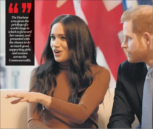  ?? PICTURE: DANIEL LEAL-OLIVAS/GETTY IMAGES ?? HOT TOPIC: The controvers­y surroundin­g Meghan Markle is doing no-one any favours, least of all women, says columnist Jayne Dowle.