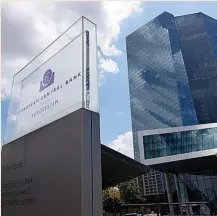  ?? ?? Sede del Banco Central Europeo en Fráncfort, Alemania.
