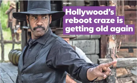  ?? SCOTT GARFIELD ?? Denzel Washington stars in the new The Magnificen­t Seven, which audiences have found less than magnificen­t.