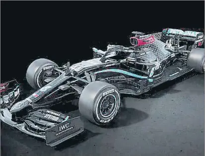  ?? FOTO: MERCEDES F1 ?? El Mercedes del Mundial 2020 deja el color plata dando protagonis­mo total al negro, en una muestra de reivindica­ción social