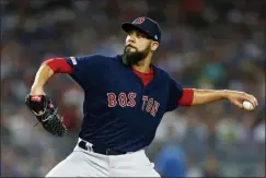  ?? ADAM HUNGER - THE ASSOCIATED PRESS ?? Boston Red Sox pitcher David Price delivers during the first inning of a baseball game against the New York Yankees, Sunday, Aug. 4, 2019, in New York.
