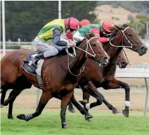  ?? PHOTO: KEVIN STENT/FAIRFAX NZ ?? The Diamond One (outside) will be looking for her first win at Riccarton on Saturday.