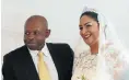  ??  ?? Judges John Hlophe and Gayaat SalieHloph­e on their wedding day.