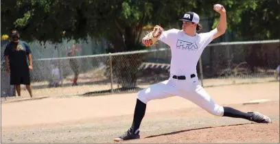  ?? SUBMITTED PHOTO ?? Frontier junior Hudson Barrett recently became the latest in a recent string of Titan pitchers to commit to a major college program. Barrett verbally committed to UC Santa Barbara at the end of August.