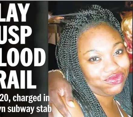 ??  ?? Police say Latanya Watson (r.) was stabbed to death during fight in Sutter Ave. subway station in Brooklyn after getting into an argument with and pepper-spraying Mia Simmons, who was charged Tuesday in her slaying. Below, Watson’s father, Frank Watson, tells of his grief.