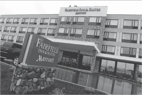  ?? BRYAN SCHLOSSER ?? The Fairfield Inn and Suites opened its doors Friday. The hotel is built on the site of the former Sherwood House Motel. The project on the property had a few setbacks over the years but was completed by YQR Ventures Hotels and Resorts Inc.