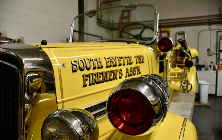  ?? Shannon M. Venditti photos ?? The South Fayette volunteer fire company still has fire trucks from both the 1930s and the 1950s that are now used for community events and parades.