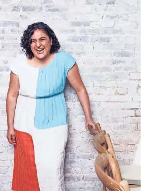  ?? SAMIN NOSRAT ?? Samin Nosrat is a chef and author of “Salt Fat Acid Heat: Mastering the Elements of Good Cooking,” which has inspired a show on Netflix.