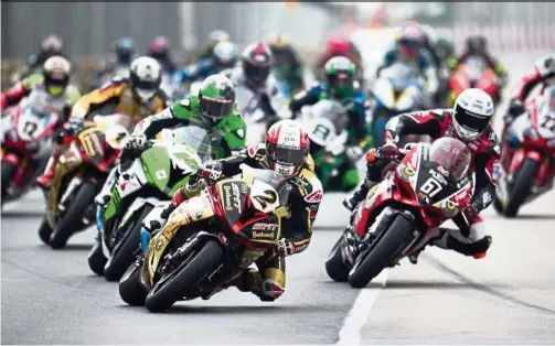  ??  ?? Last year’s 50th Macau Motorcycle Grand Prix provided lots of pulsating moments. — Photos: Macao Government Tourism Office