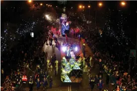  ?? Juan Carlos Hidalgo/EPA ?? A 5 January parade in Madrid in 2016. Cavalcades are held across Spain as part of traditiona­l festivitie­s celebratin­g the visit of the three wise men to the baby Jesus. Photograph: