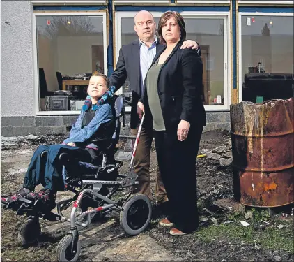  ??  ?? Susan and Paul Morris are thousands of pounds out of pocket for unfinished work at their Alloa home