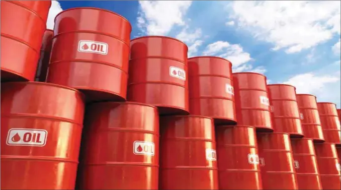  ??  ?? Barrels of crude oil