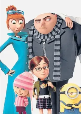  ??  ?? Se agranda la familia. En “Mi villano favorito 3” Gru conoce a su hermano.