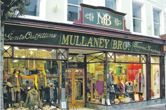  ?? ?? ABOVE: Mullaney Brothers store on O’Connell Street. BELOW: John Mullaney - grandson of founder Michael Mullaney and nephew of previous owner John Mullaney.