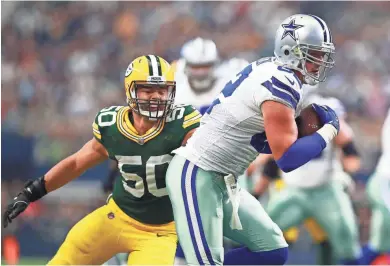  ?? GETTY IMAGES ?? Green Bay’s Blake Martinez finished tied for first in the NFL in tackles last year.
