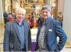  ?? FOTO:BAUCH ?? Die Väter des Erfolgs: Pfarrer Michael Rau (links) und der zweite Vorsitzend­e der evangelisc­hen Kirchengem­einde Bopfingen, Oliver Hornung.