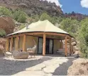  ?? TO USA TODAY 10BEST
TAMARA GANE/SPECIAL ?? Glamping at Open Sky Zion includes breathtaki­ng views.