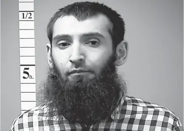  ??  ?? SAYFULLO SAIPOV. Fue detenido en 2016 en Missouri por no pagar una infracción de tránsito.