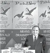  ?? Picture: CLOETE BREYTENBAC­H ?? HOUSE BRAND: Raymond Ackerman’s reputation was that of a visionary grocer determined to give consumers what they wanted — such as these low-cost, no-frill products in the ’70s