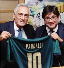  ?? GETTY ?? Gabriele Gravina e Luca Pancalli, presidenti Figc e Cip