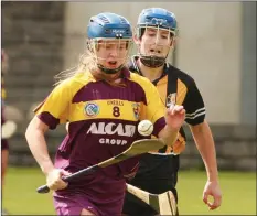  ??  ?? Aisling Cronin of Wexford on the move against Kilkenny.