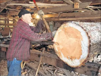  ?? KATHY JOHNSON PHOTO ?? Well into his 80s, Stanley Scott still puts in a full day’s work at the family sawmill in Barrington.