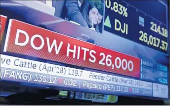  ?? RICHARD DREW/AP ?? President Donald Trump takes credit for the healthy state of the economy. Many analysts say it’s too early to take credit.