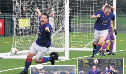  ?? Pictures: Arwyn Roberts ?? ● Action from Bangor 1876’s Welsh Cup win over Penycae