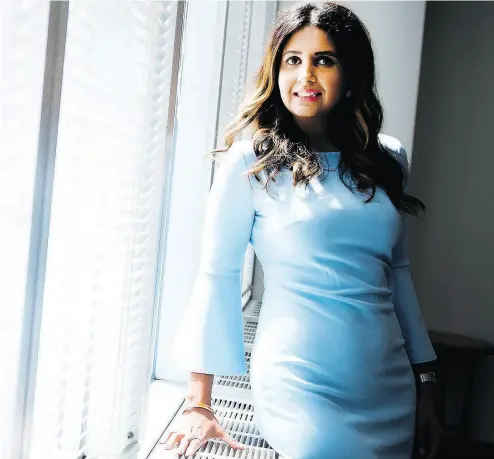  ?? NATHAN DENETTE / THE CANADIAN PRESS ?? Toronto employment lawyer Sunira Chaudhri has fielded calls from corporate clients wondering whether they need to change policies around co-ed one-on-one meetings, mentorship, office parties, business trips and dinners.