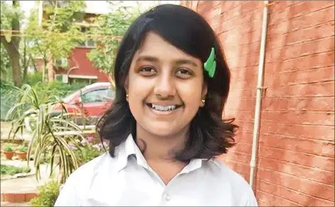  ??  ?? Kavya Vignesh is part of India’s youngest team to qualify for the robotics championsh­ip that’s to be held in Denmark next month.