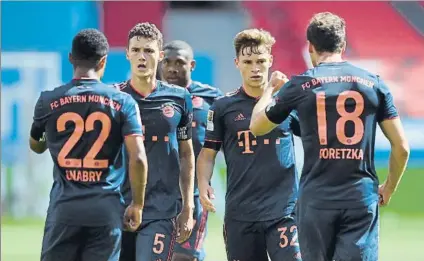  ?? FOTO: GETTY IMAGES ?? El Bayern, celebrando un gol de Serge Gnabry