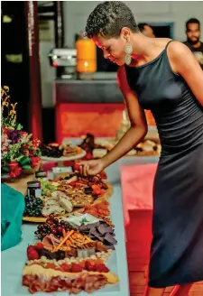  ??  ?? Food setup during a recent tasting soiree to introduce The Kanalevu Kitchen signature dishes for The Kanalevu Bure, Suva.