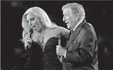  ?? Robert gauthier/los angeles times/tns, File ?? Lady Gaga and Tony Bennett perform at the 57th annual Grammy Awards at Staples Center in Los Angeles in 2015.