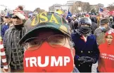  ?? SOURCE: COURT DOCUMENTS ?? A selfie of Matthew Martin during the protest outside the U.S. Capitol in January.