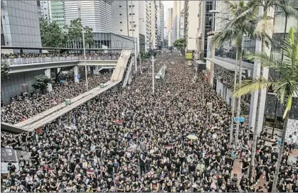  ?? Carl Court Getty Images ?? THOUSANDS of protesters have turned out in Hong Kong in recent weeks to demand freedom and greater political autonomy.