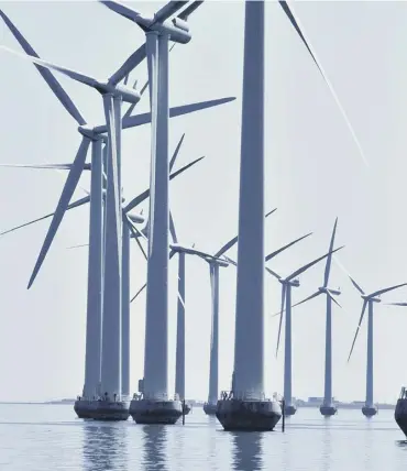  ??  ?? 0 Offshore windfarms can generate huge financial benefits