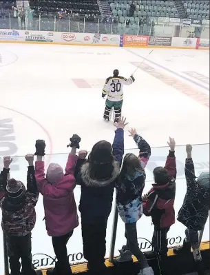  ?? HUMBOLDT BRONCOS JR ‘A’ HOCKEY CLUB ?? Humboldt Broncos goaltender Parker Tobin, who was thought to have survived Friday’s bus crash until a misidentif­ication by the coroner’s office was corrected Monday morning.