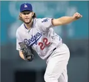  ?? David Zalubowski Associated Press ?? CLAYTON KERSHAW is not expected to pitch on short rest during the first round of the playoffs.