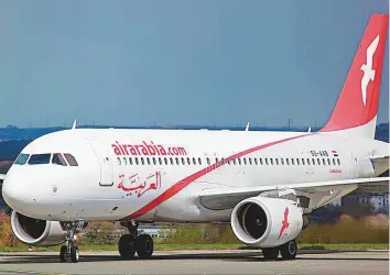  ??  ?? An Air Arabia aircraft at Sharjah airport. outlook for low-cost travel in the region remains “very strong”, chairman Shaikh Abdullah Bin Mohammad Al Thani said.