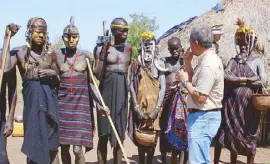  ??  ?? Captain Joy Roa comes face to face with the Mursi people, Ethiopia’s most isolated tribe, in 12th season of Asian Air Safari.